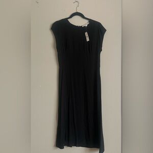 LOFT Classic Black Midi Dress